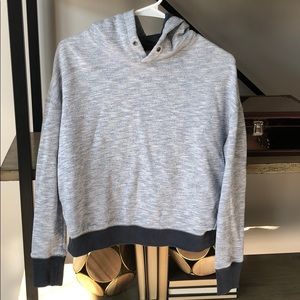 Blue hooded sweatshirt